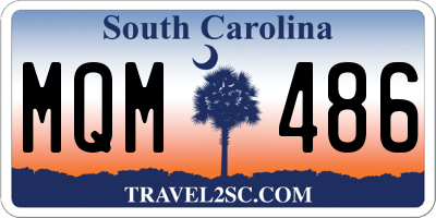 SC license plate MQM486