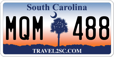 SC license plate MQM488