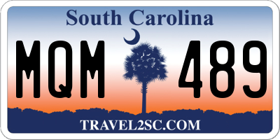 SC license plate MQM489