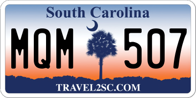 SC license plate MQM507