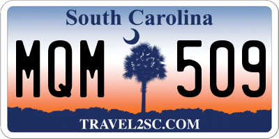 SC license plate MQM509