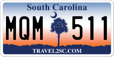 SC license plate MQM511