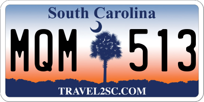 SC license plate MQM513
