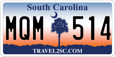SC license plate MQM514