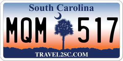 SC license plate MQM517