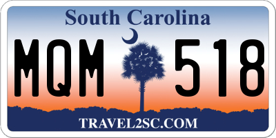 SC license plate MQM518