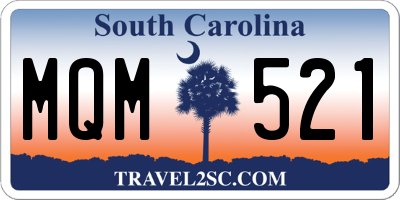 SC license plate MQM521