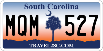 SC license plate MQM527