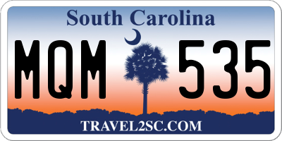 SC license plate MQM535