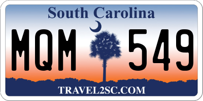 SC license plate MQM549