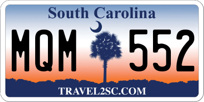 SC license plate MQM552