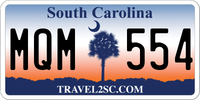 SC license plate MQM554