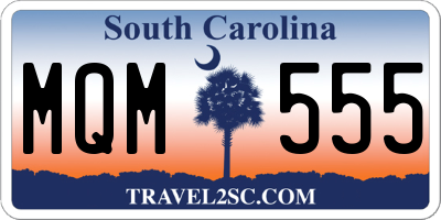 SC license plate MQM555