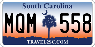 SC license plate MQM558