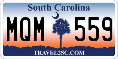 SC license plate MQM559