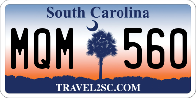 SC license plate MQM560
