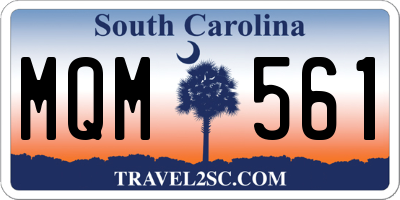 SC license plate MQM561