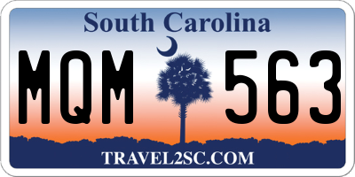 SC license plate MQM563