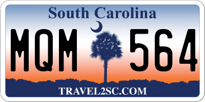 SC license plate MQM564