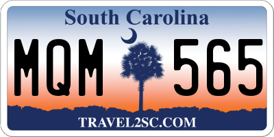 SC license plate MQM565