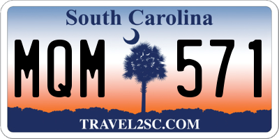 SC license plate MQM571