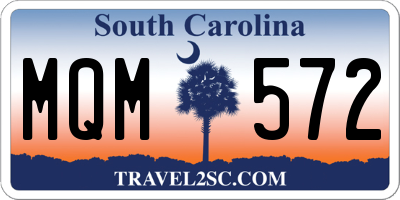 SC license plate MQM572