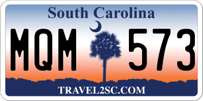 SC license plate MQM573