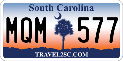 SC license plate MQM577