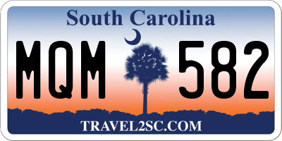SC license plate MQM582