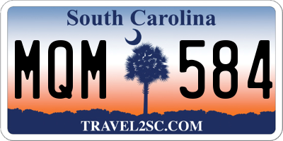 SC license plate MQM584