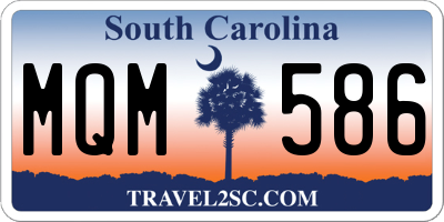 SC license plate MQM586
