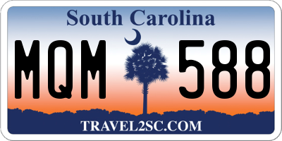 SC license plate MQM588