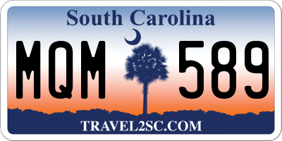 SC license plate MQM589