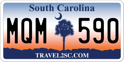 SC license plate MQM590