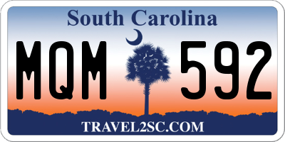 SC license plate MQM592