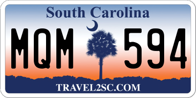 SC license plate MQM594