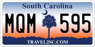 SC license plate MQM595