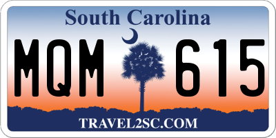 SC license plate MQM615