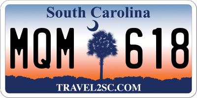 SC license plate MQM618