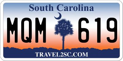 SC license plate MQM619