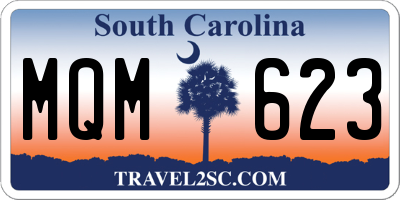 SC license plate MQM623