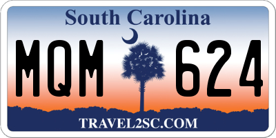 SC license plate MQM624