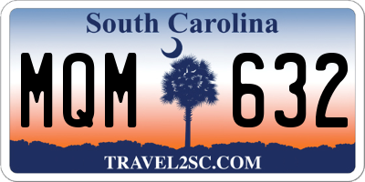 SC license plate MQM632