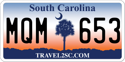 SC license plate MQM653