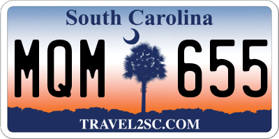 SC license plate MQM655
