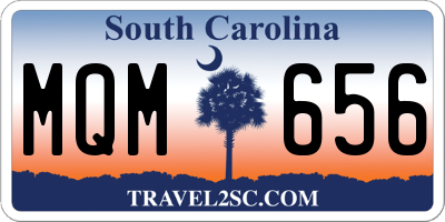 SC license plate MQM656