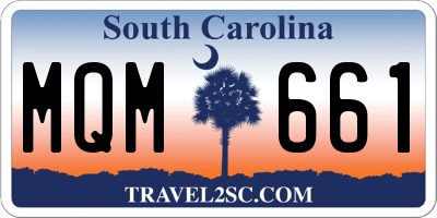 SC license plate MQM661