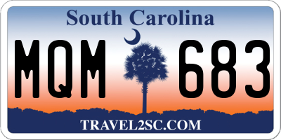 SC license plate MQM683