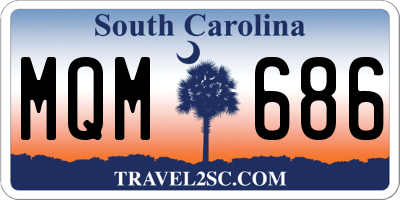 SC license plate MQM686