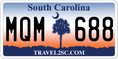SC license plate MQM688